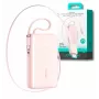 Joyroom JR-PR2L Power Bank 10000 mAh 35W z Wyświetlaczem Cyfrowym, Wbudowanymi Kabelkami USB-C i Lightning (0.7m) Różowy