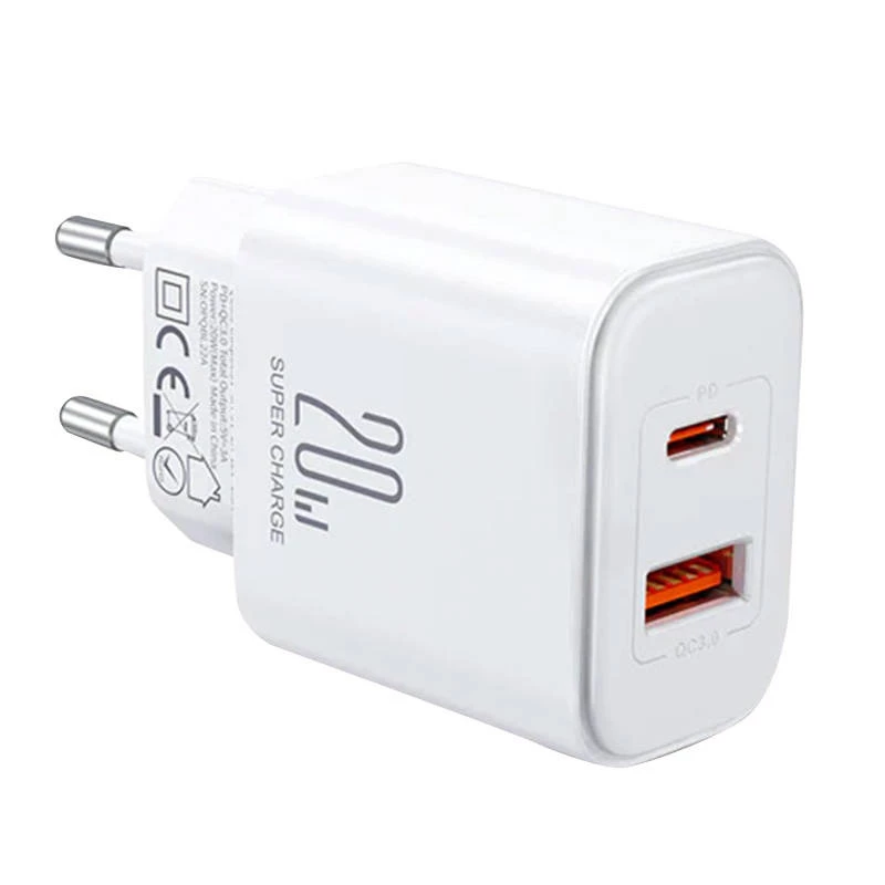 JOYROOM JR-TCF05 Flash ładowarka sieciowa 20W USB-C PD z kablem USB-C – Lightning 1m biała