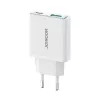 JOYROOM JR-TCF14-WHT 20W PD 3.0 i QC 3.0 Ładowarka ścienna USB z dwoma portami - Biała