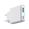 JOYROOM JR-TCF14-WHT 20W PD 3.0 i QC 3.0 Ładowarka ścienna USB z dwoma portami - Biała