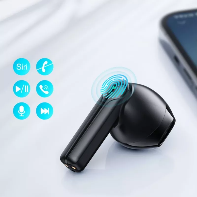 JOYROOM JR-TL11 True Wireless słuchawki douszne z ENC, odpornością IPX4, Bluetooth 5.3, sterowaniem dotykowym, czarne