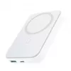 Joyroom JR-W020 20W Mini Magnetyczna Bezprzewodowa Power Bank 10000mAh Biały z kablem USB na Type-C 0,25m