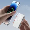 Joyroom JR-W020 20W Mini Magnetyczna Bezprzewodowa Power Bank 10000mAh Biały z kablem USB na Type-C 0,25m