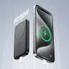 JOYROOM JR-W020 Mini Power Bank 5000mAh 20W USB-A USB-C Ładowanie Bezprzewodowe - Czarny + Kabel USB-C