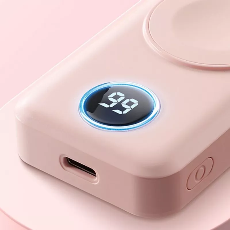 Joyroom JR-WQW01 Bezprzewodowy Power Bank 2000mAh 3W do Apple Watch Różowy