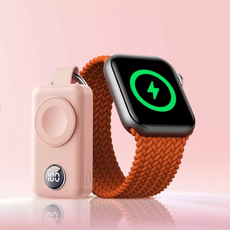 Joyroom JR-WQW01 Bezprzewodowy Power Bank 2000mAh 3W do Apple Watch Różowy