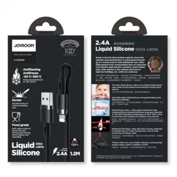 Joyroom Lightning do USB-A Kabel 2.4A 1.2m Czarny (S-1224N2)