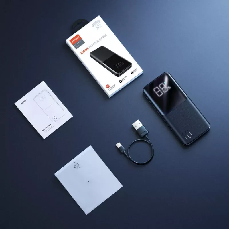 Joyroom Powerbank 15W 10000mAh PD QC3.0 AFC Czarny (JR-T013)