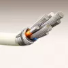 JOYROOM S-A53 USB-A na USB-C kabel ze świecącą końcówką 1,2 m Beżowy