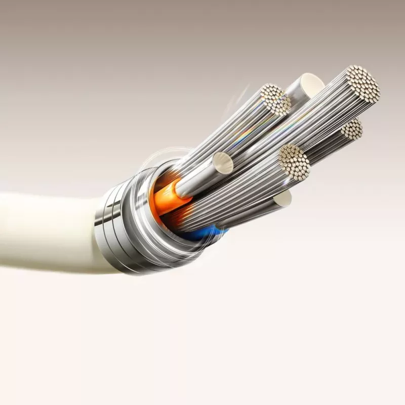 JOYROOM S-A53 USB-A na USB-C kabel ze świecącą końcówką 1,2 m Beżowy