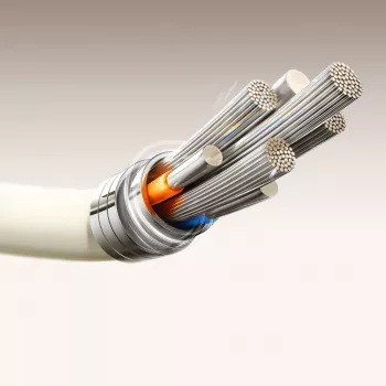 JOYROOM S-A53 USB-A na USB-C kabel ze świecącą końcówką 1,2 m Beżowy