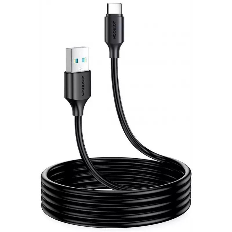 JOYROOM S-UC027A9 USB-A do USB-C Kabel 2M Czarny 3A Szybkie ładowanie i synchronizacja danych