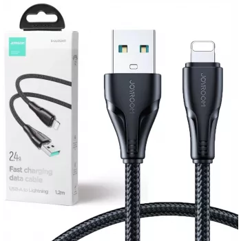 JOYROOM S-UL012A11 USB-A do Lightning Przewód pleciony 1,2 m czarny