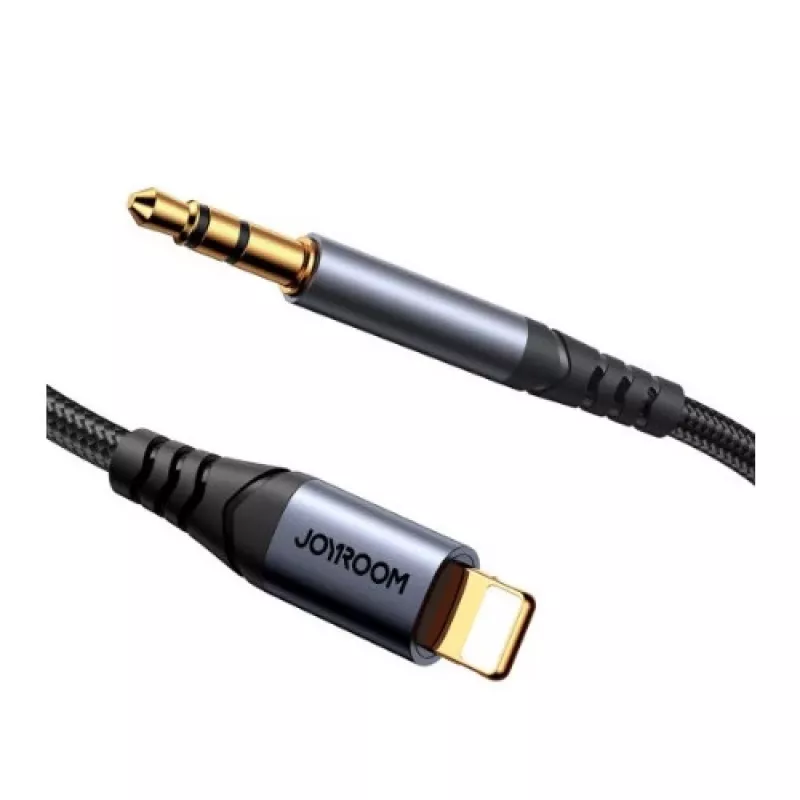 JOYROOM SY-A06 Lightning do 3.5mm Audio Converter Cable, 1.2m, Czarny