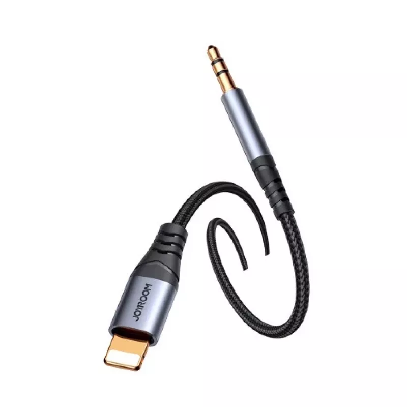JOYROOM SY-A06 Lightning do 3.5mm Audio Converter Cable, 1.2m, Czarny