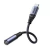 Joyroom SY-C01 USB-C na 3.5mm Adapter Audio z Ładowaniem 60W PD, 0.14m, Czarny