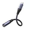 Joyroom SY-C01 USB-C na 3.5mm Adapter Audio z Ładowaniem 60W PD, 0.14m, Czarny