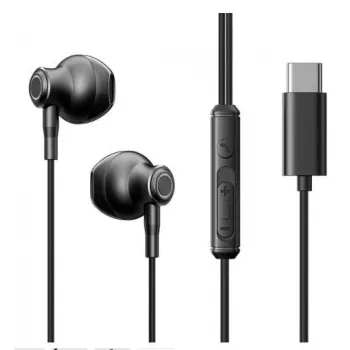 Joyroom TYPE-C Series JR-EC07 USB-C In-Ear Headphones Metal Black