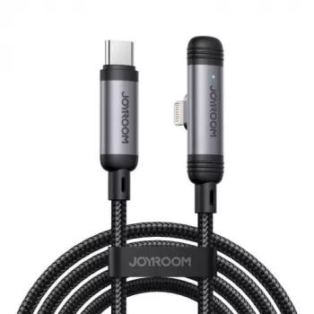 JOYROOM Type-C do Lightning EnjoyX Series Kabel 90° A56, 30W, 480Mbps, 1.2m, Czarny (S-A56)