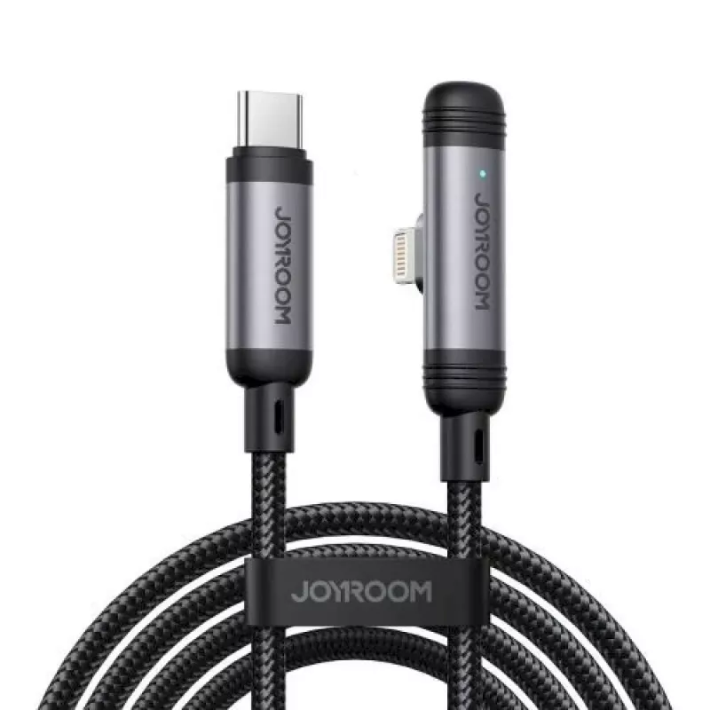JOYROOM Type-C do Lightning EnjoyX Series Kabel 90° A56, 30W, 480Mbps, 1.2m, Czarny (S-A56)
