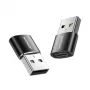 Joyroom USB 3.2 Gen 1 Adapter, USB-A Męski na USB-C Żeński, 2 szt., Czarny (S-H152-BLK)