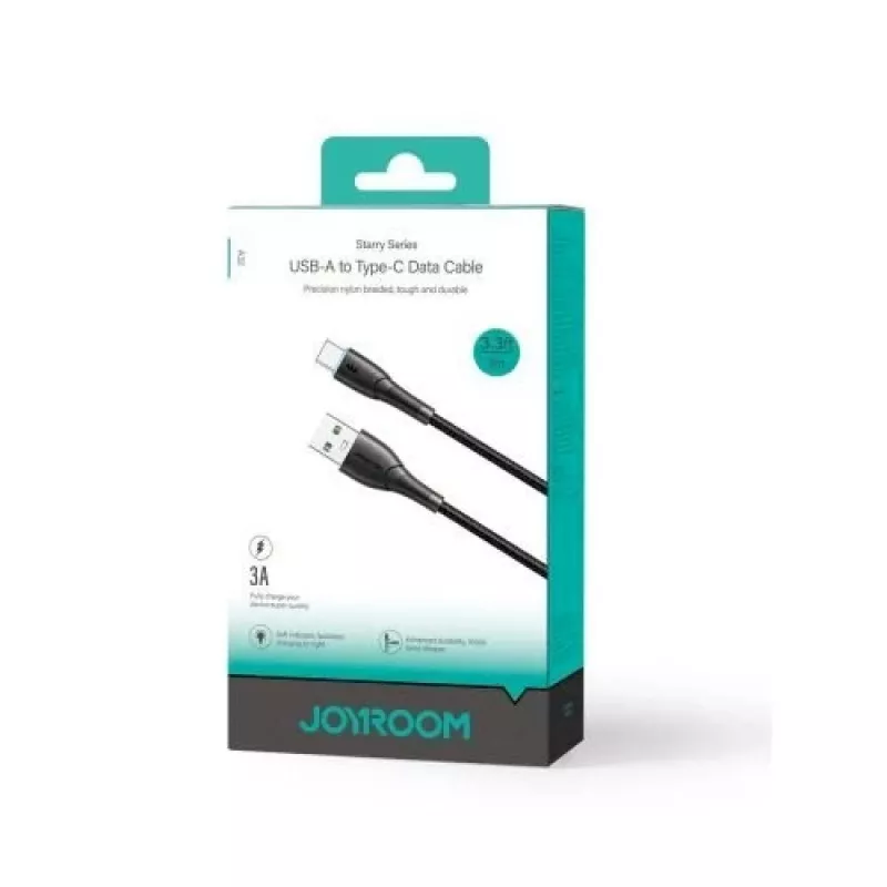 JOYROOM USB-A do USB-C Kabel Seria Starry, 480 Mbps, 3A, 1m, Czarny (SA32-AC3)