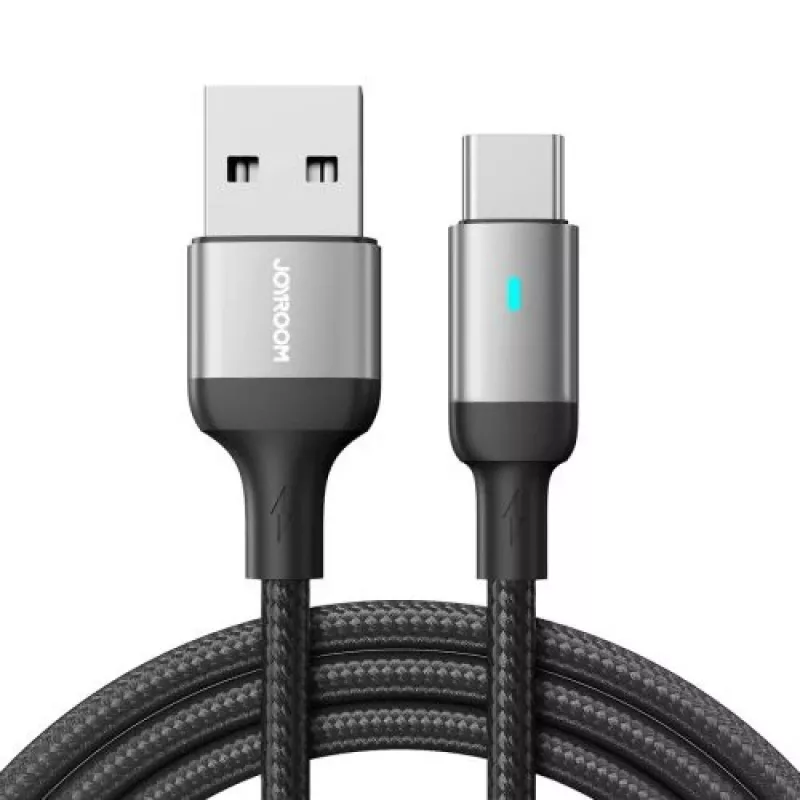 JOYROOM USB-A do USB-C kabel danych, 3A, 1,2 m, czarny (S-UC027A10)