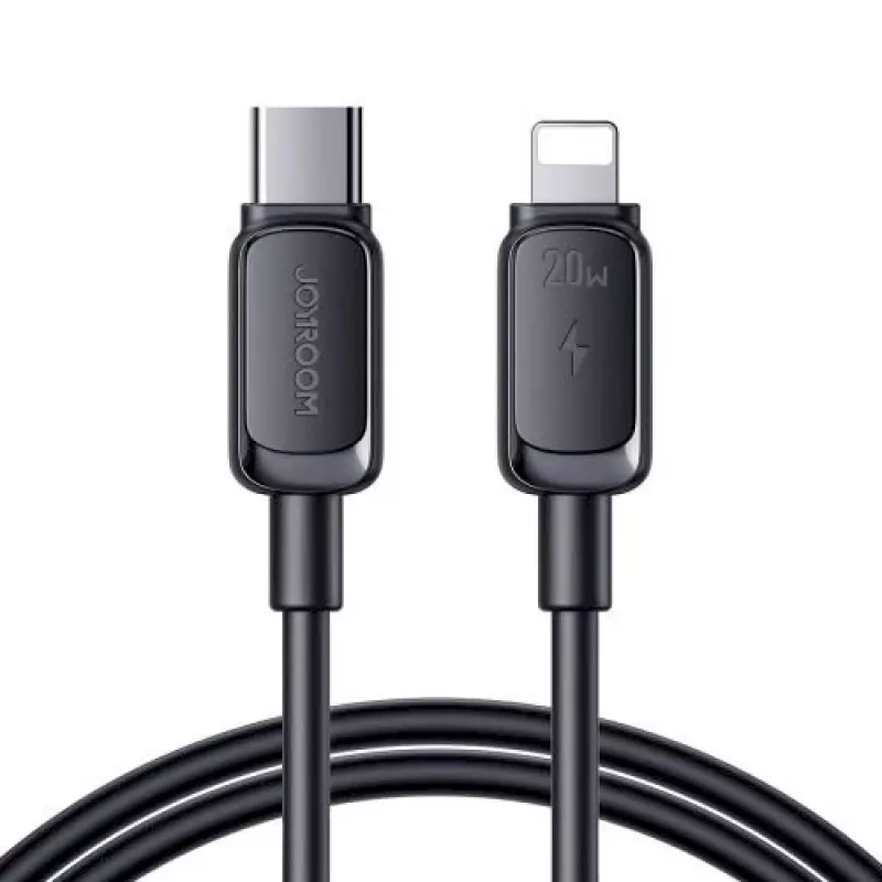 JOYROOM USB-C do Lightning Kabel Multi-Color Series A14, 20W, 480 Mbps, 1.2 m, Czarny (S-CL020A111B)