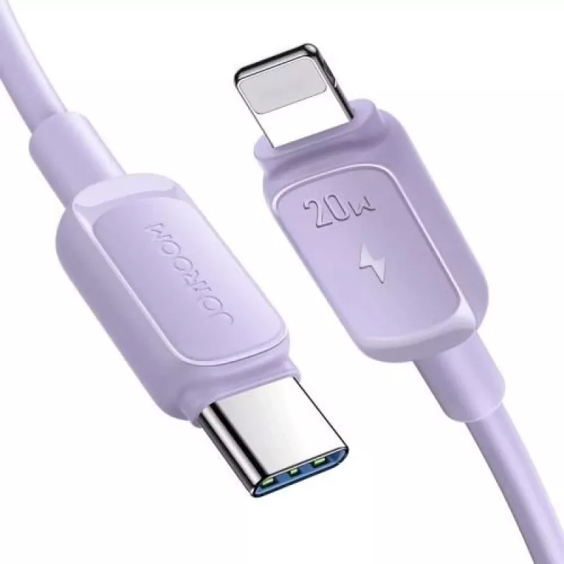 JOYROOM Kabel USB-C do Lightning seria Multi-Color A14, 20W PD, 480 Mbps, 1,2m, fioletowy (S-CL020A11P)