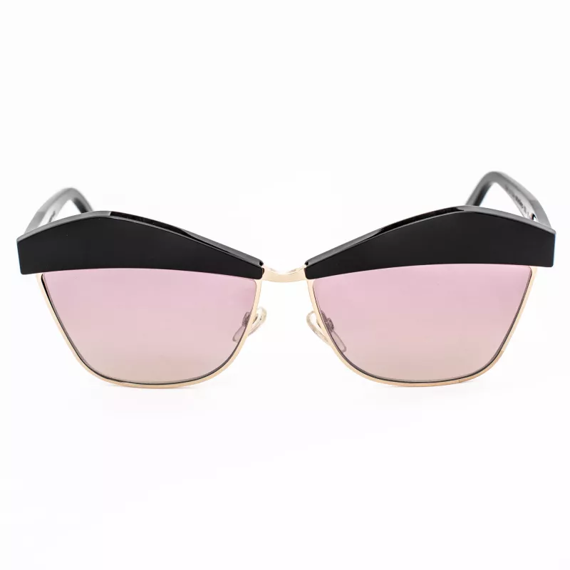 Okulary przeciwsłoneczne JPLUS Woman JP5076-01 - Acetatowa kwadratowa oprawka - Ochrona UV400 - 58/13/145 mm