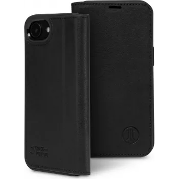 JT Berlin Tegel 360 Etui książkowe ze skóry naturalnej do Apple iPhone 16e - czarny 11170