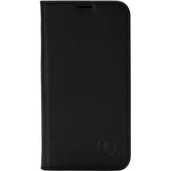 JT Berlin Tegel Etui Book z Prawdziwej Skóry dla Apple iPhone 15 Plus, Czarny 11001