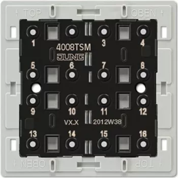 Jung 4008 TSM Moduł przycisku dzwonkowego, 1-biegunowy, 250 V AC, 10 A, zaciski śrubowe, podtynkowy, biały