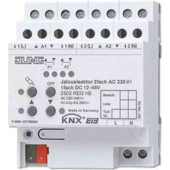 JUNG KNX Siłownik rolet w obudowie REG 4TE 2502 REGHE