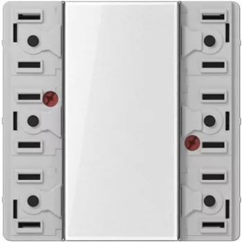 JUNG LS 5073 TSM Wkład przycisku dzwonkowego, 3-krotny, 10A 250V, biały alpejski