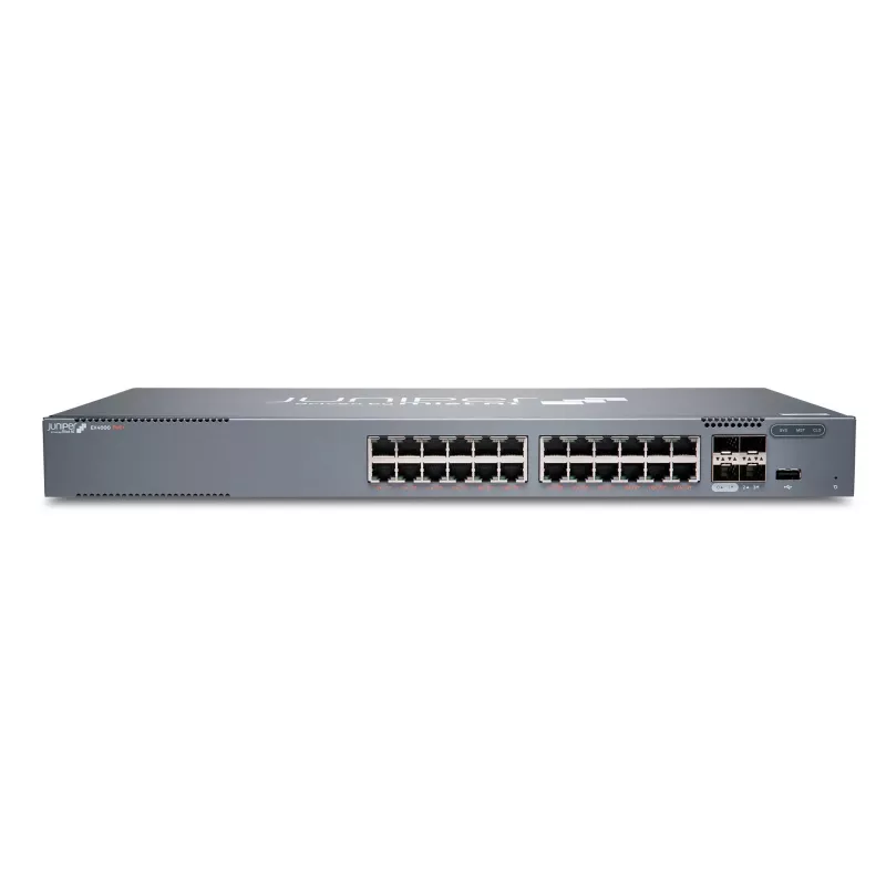 Juniper EX Series EX4000-24P Switch - L3 Managed - 24 Porty Gigabit PoE+ - 4x 10GbE SFP+ Uplinki - Rackmount 1U