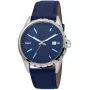 Zegarek JUST CAVALLI MAN JC1G082L0095 42mm Kwarcowy Analogowy Niebieska Tarcza Skórzany Pasek