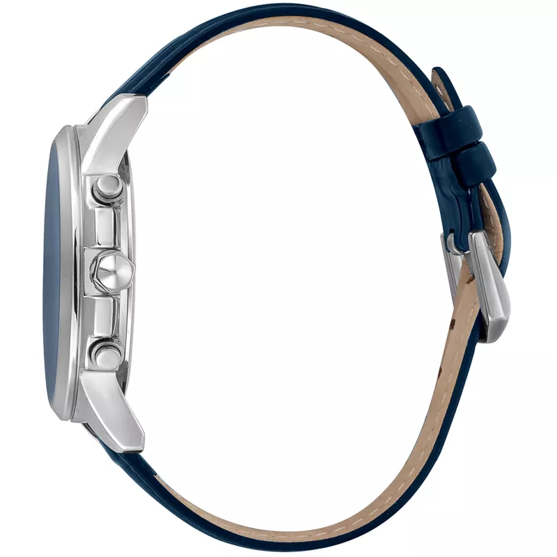 Zegarek JUST CAVALLI MAN JC1G175L0225 42mm Niebieska Tarcza Skórzany Pasek Kwarcowy