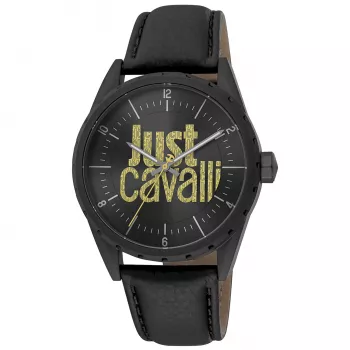 Zegarek JUST CAVALLI MAN JC1G207L0035 42mm Niebieska Tarcza Skórzany Pasek