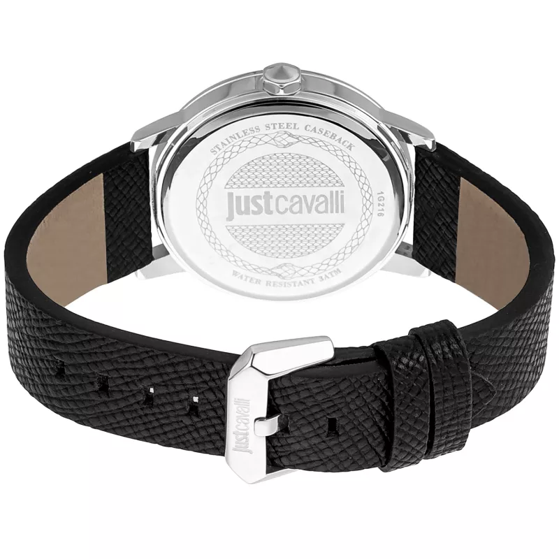 Zegarek JUST CAVALLI MAN JC1G216L0015 42mm Niebieska Tarcza Skórzany Pasek Kwarcowy