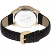 JUST CAVALLI MAN JC1G217L0035 Zegarek Kwarcowy Analogowy 42mm Czarna Tarcza Stalowa Koperta Czarny Skórzany Pasek