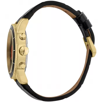 Zegarek JUST CAVALLI MAN JC1G215L0025 (42mm) - Czarna tarcza, skórzany pasek