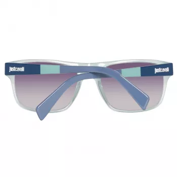 JUST CAVALLI Unisex Okulary przeciwsłoneczne JC743S-5787B Niebieska oprawka Szare soczewki gradientowe 57mm