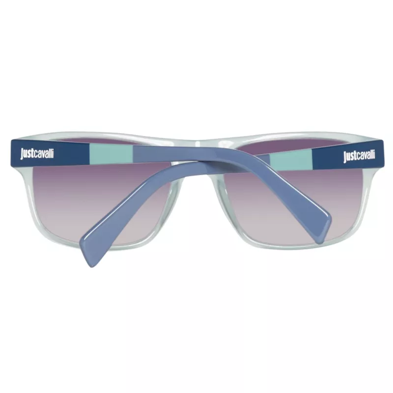 JUST CAVALLI Unisex Okulary przeciwsłoneczne JC743S-5787B Niebieska oprawka Szare soczewki gradientowe 57mm