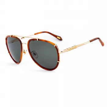 JUST CAVALLI Okulary przeciwsłoneczne Unisex SJC029V5701GZ Czarna oprawka Szare gradientowe szkła 57/17/140 mm