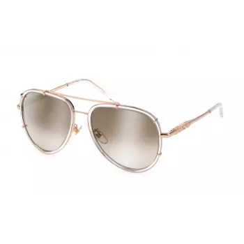 JUST CAVALLI Unisex Okulary Przeciwsłoneczne SJC029V570P79 Brąz Havana Oprawka Szare Soczewki Polaryzacyjne 57/17/140 mm