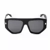 JUST CAVALLI Unisex Okulary Przeciwsłoneczne SJC097V580700 Czarna Oprawka Acetatowa Szare Soczewki Poliwęglanowe 58/17/140 mm