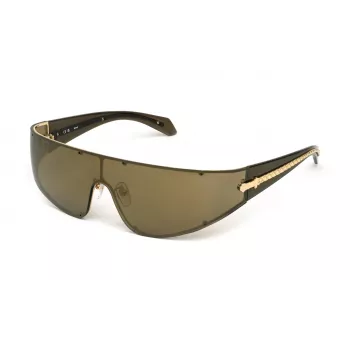 JUST CAVALLI Unisex Okulary przeciwsłoneczne SJC113-99300G Oversized Square Czarna oprawka Szare soczewki gradientowe