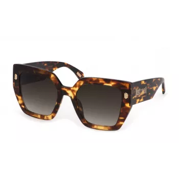 Okulary przeciwsłoneczne JUST CAVALLI damskie SJC021-530743 Havana oprawka acetatowa brązowe soczewki gradientowe 53mm