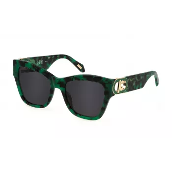 Okulary przeciwsłoneczne JUST CAVALLI dla kobiet SJC037-54092I Havana Brązowa Acetatowa Oprawka Geometryczna 54mm